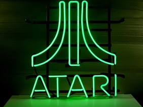 Atari Logo Green Classic Neon Light Sign
